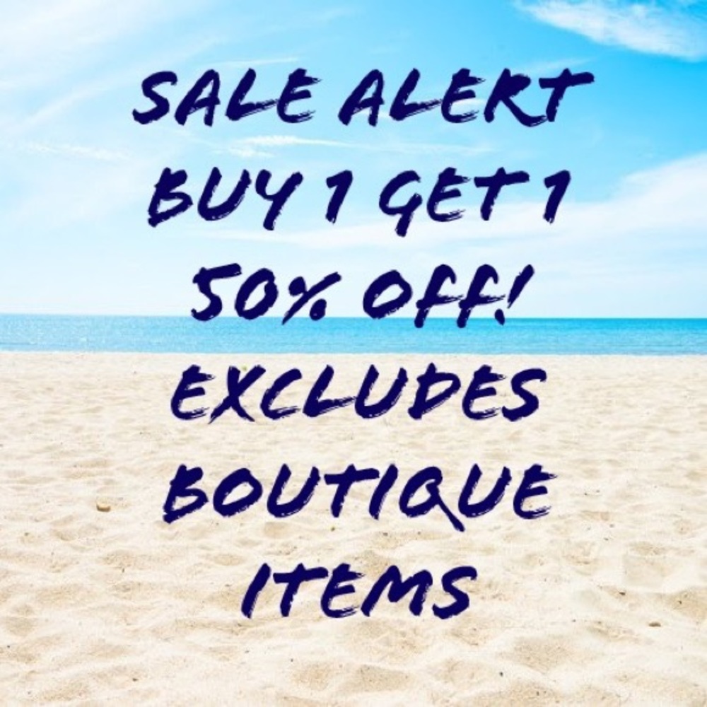 Sale! Buy 1 Get 1 50% Off! Excludes Boutique Items